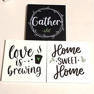 Nwt Farmhouse Tray Decor Set (6 Piece)